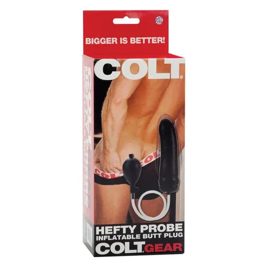 Plug anal gonflable lourd CALEXOTICS, latex, 15,5 cm x 4,5 cm, pompe et valve de sécurité.