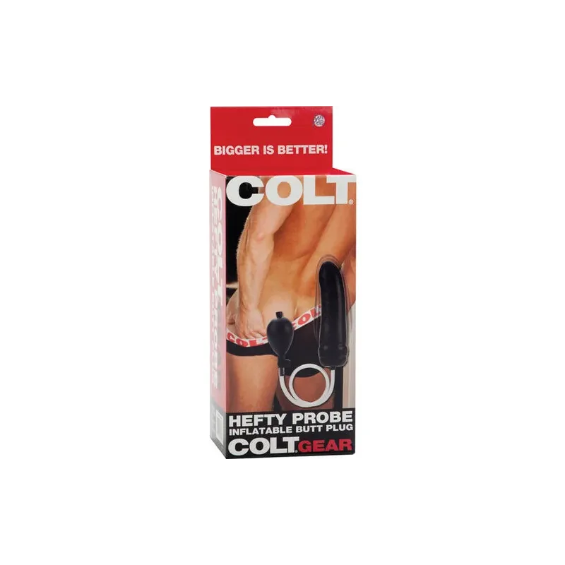 Plug anal gonflable lourd CALEXOTICS, latex, 15,5 cm x 4,5 cm, pompe et valve de sécurité.
