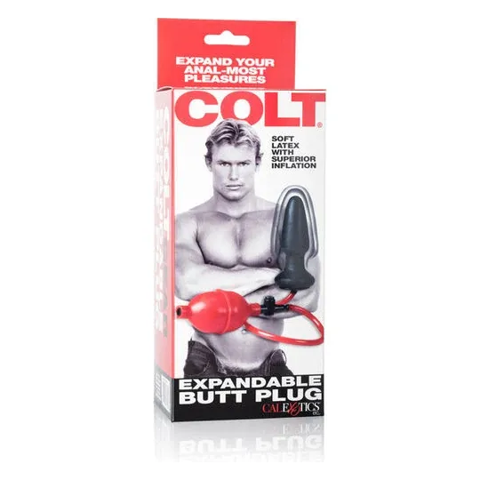 Plug anal extensible CALEXOTICS en latex souple avec pompe intégrée et soupape de sécurité
