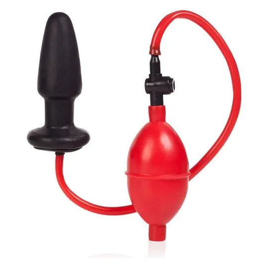 Plug anal extensible CALEXOTICS en latex souple avec pompe intégrée et soupape de sécurité