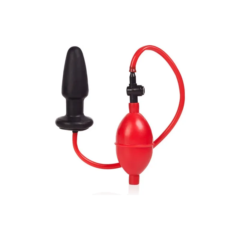 Plug anal extensible CALEXOTICS en latex souple avec pompe intégrée et soupape de sécurité
