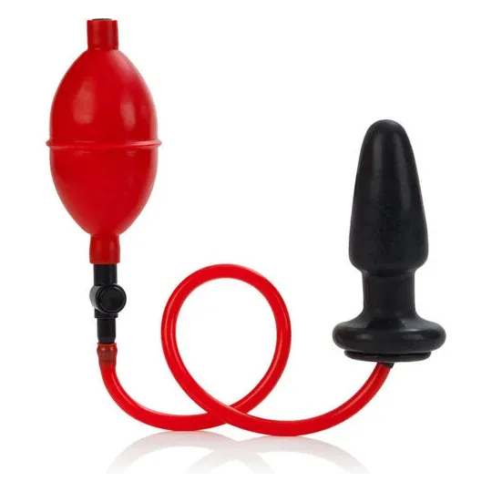 Plug anal extensible CALEXOTICS en latex souple avec pompe intégrée et soupape de sécurité