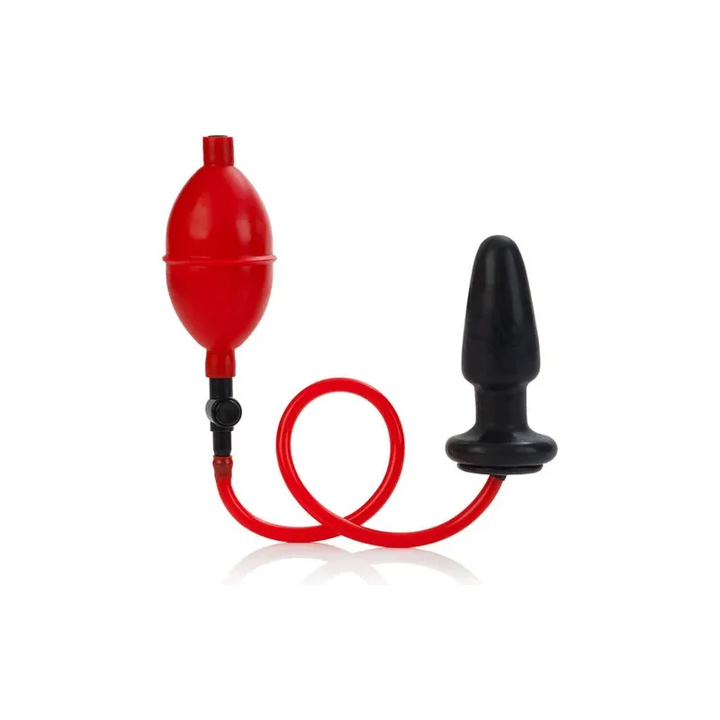 Plug anal extensible CALEXOTICS en latex souple avec pompe intégrée et soupape de sécurité