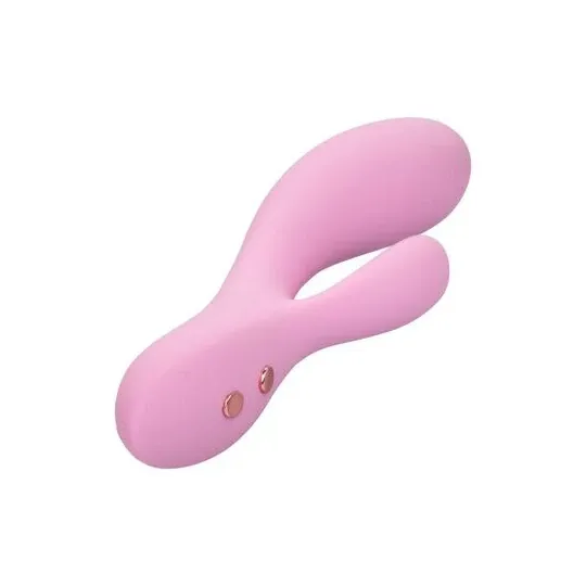 Calexotics Contour Zoie rose double masseur flexible en silicone liquide étanche