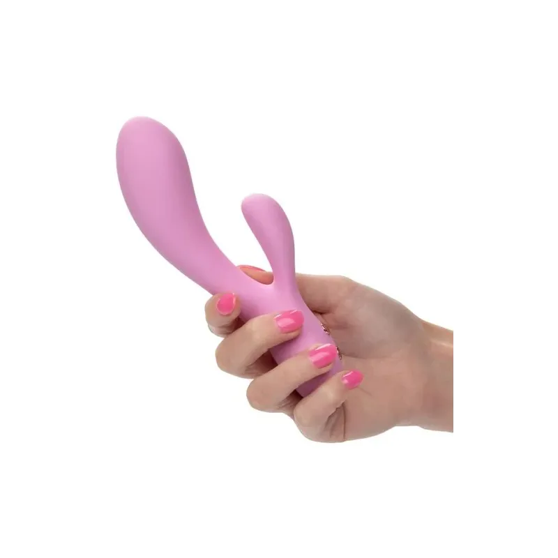 Calexotics Contour Zoie rose double masseur flexible en silicone liquide étanche