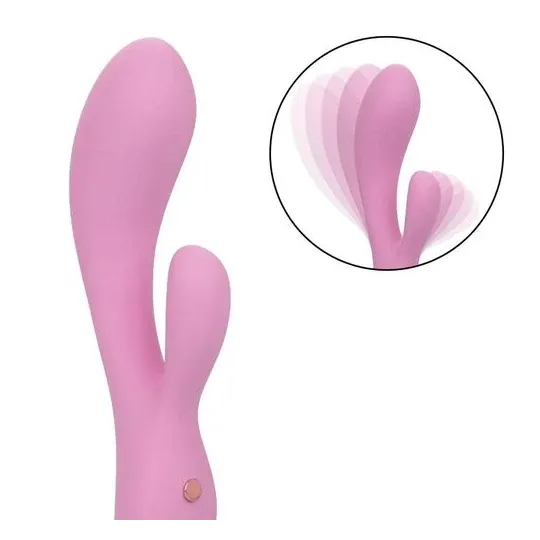Calexotics Contour Zoie rose double masseur flexible en silicone liquide étanche