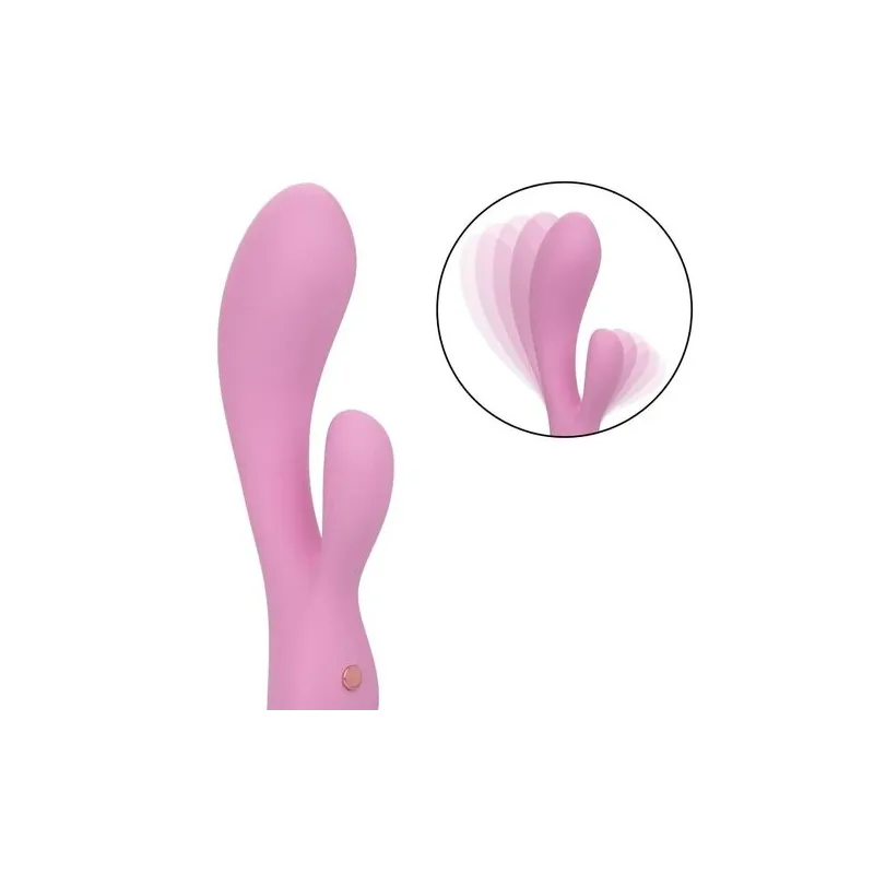 Calexotics Contour Zoie rose double masseur flexible en silicone liquide étanche