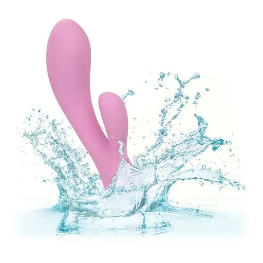 Calexotics Contour Zoie rose double masseur flexible en silicone liquide étanche
