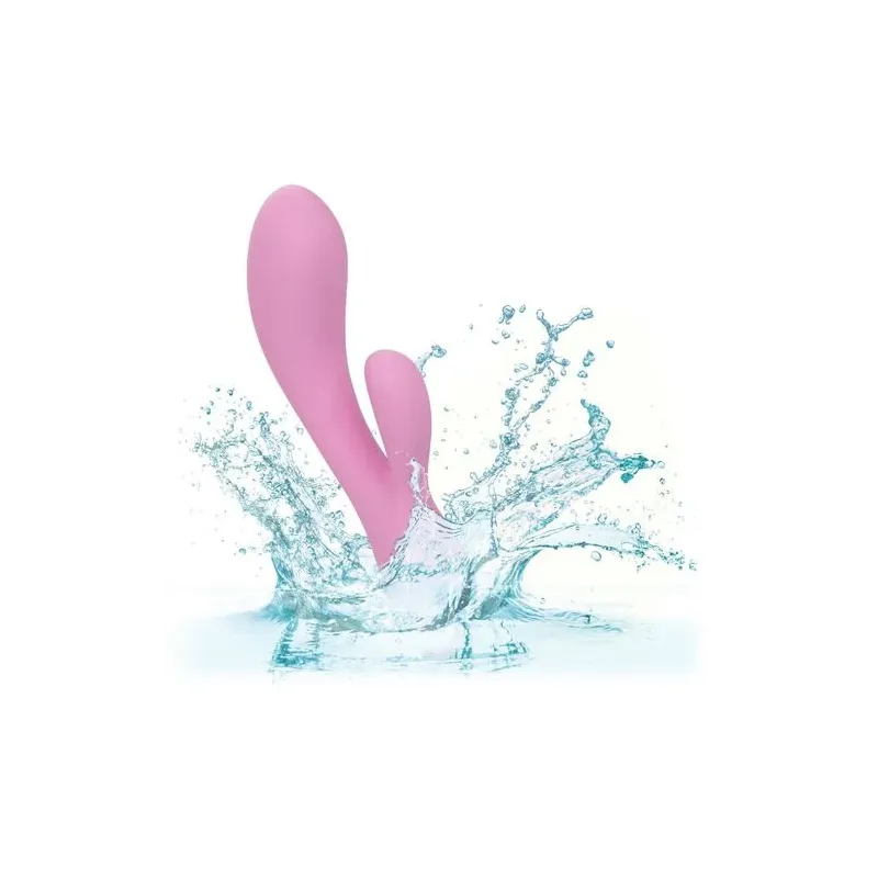 Calexotics Contour Zoie rose double masseur flexible en silicone liquide étanche
