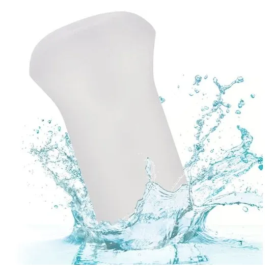 Masturbatore trasparente CALEXOTICS in Pure Skin con cavità interna testurizzata e aspirazione per stimolazione maschile