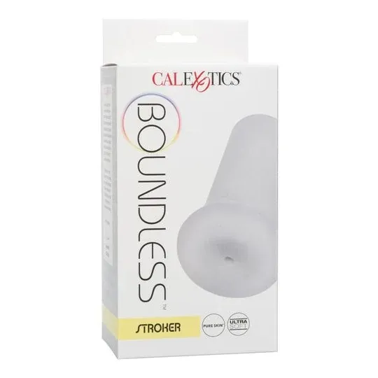 Durchsichtiger Stroker CALEXOTICS aus Pure Skin mit texturierter Innenkammer und Saugend, für männliche Stimulation