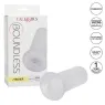 Masturbador transparente CALEXOTICS de material Pure Skin con cavidad texturizada y succión para estimulación masculina