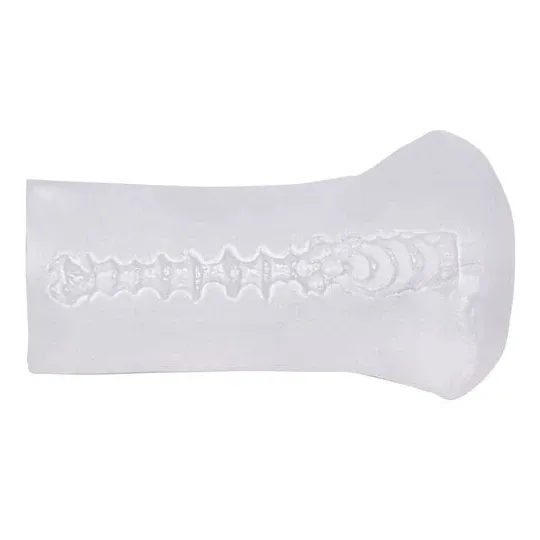 Durchsichtiger Stroker CALEXOTICS aus Pure Skin mit texturierter Innenkammer und Saugend, für männliche Stimulation