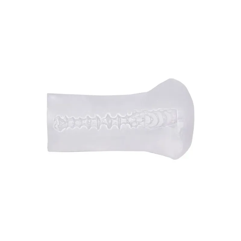 Durchsichtiger Stroker CALEXOTICS aus Pure Skin mit texturierter Innenkammer und Saugend, für männliche Stimulation