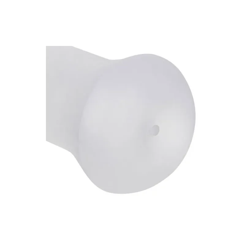 Masturbador transparente CALEXOTICS de material Pure Skin con cavidad texturizada y succión para estimulación masculina