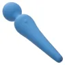 Kit vibrateur wand CALEXOTICS bleu avec manche flexible, 10 vitesses, étanche silicone pour massage intime