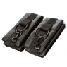 Adjustable padded hogtie restraint CALEXOTICS, wrist and ankle cuffs black vegan leather, Velcro closures