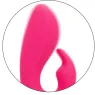 Rechargeable rabbit vibrator CALEXOTICS in fuchsia silicone – dual internal and external stimulation