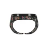 Herren Slip Bikini Anais Men Power Jock mit Totenkopf und Rosen, offener Gesäßausschnitt, weicher Modal