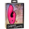 Vibrador conejo recargable CALEXOTICS de silicona fucsia – doble estimulación interna y externa