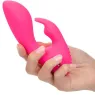 Vibratore coniglio ricaricabile CALEXOTICS in silicone fucsia – doppia stimolazione interna ed esterna