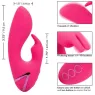 Wiederaufladbarer Kaninchenvibrator CALEXOTICS aus Silikon in Fuchsia – doppelte Stimulation