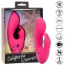 Vibrateur rabbit rechargeable CALEXOTICS en silicone fuchsia – double stimulation interne et externe