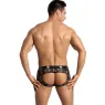 Slip bikini uomo Anais Men Power Jock con stampa teschio e rose, taglio glutei aperti, morbido modal