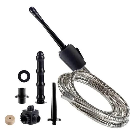Doccia da viaggio CALEXOTICS con tubo flessibile senza nichel, adattatore universale e tre accessori