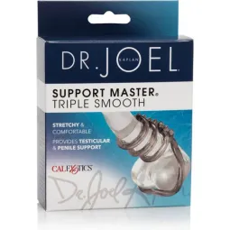 Anneau pénien triple lisse CALEXOTICS Dr J Support Master, TPR extensible avec support scrotum