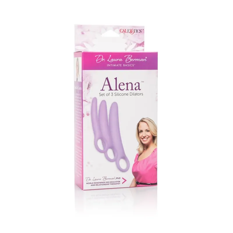 Set of 3 vaginal dilators in medical silicone by CALEXOTICS Dr Laura Berman, nude color, progressive sizes.